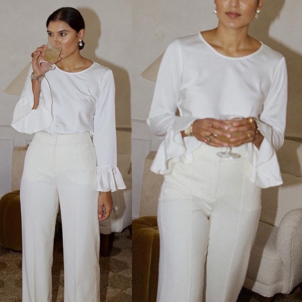NWT J. Crew Winter Garden Blouse in Ivory